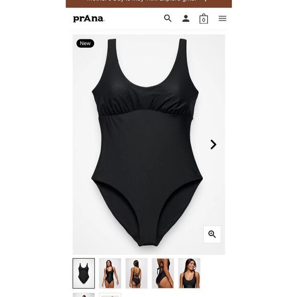 NWTS PrAna Women’s Mallorca One Piece Swimsuit / Size-Medium - Picture 9 of 16